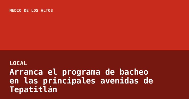 Arranca el programa de bacheo en las principales avenidas de Tepatitlán